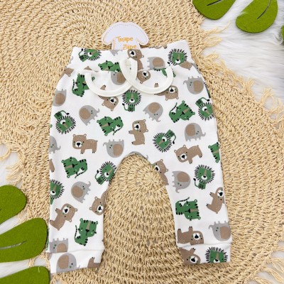Conjunto M/c Safari Leão Off e Verde