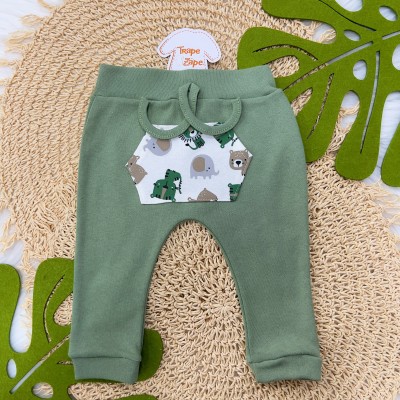 ConjBody Safari - Off White e Verde