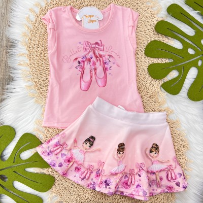 Verao 23/24 Infanti - Conjunto sapatilha de bailarina Rosa