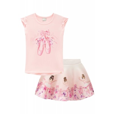 Verao 23/24 Infanti - Conjunto sapatilha de bailarina Rosa