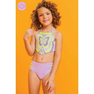 Verão 23/24 Infanti PRAIA - Conjunto biquini dupla face fashion girl