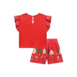  Natal 2024 - Conjunto Blusa Ursinha e Short Vermelho 