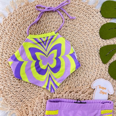 Verão 23/24 Infanti PRAIA - Conjunto biquini dupla face fashion girl