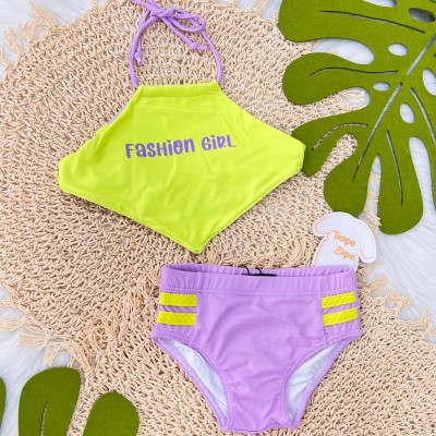 Verão 23/24 Infanti PRAIA - Conjunto biquini dupla face fashion girl
