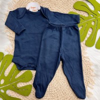 Conjunto Basic longa Marinho