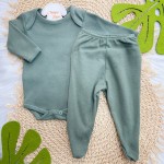 Conjunto Basic longa Verde Escuro