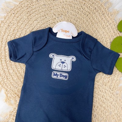  CONJ. DE MALHA 3 PEÇAS - My Dog - Azul Marinho e Branco