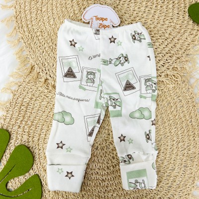  CONJ. DE MALHA 3 PEÇAS-Aviador Verde e Off White