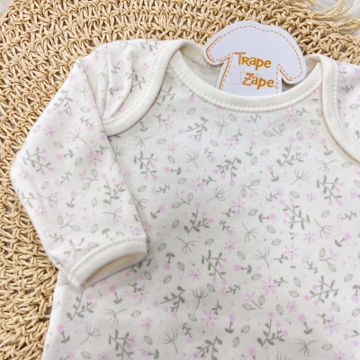  CONJ. DE MALHA 3 PEÇAS-Gatinha com Florzinha - Off White 