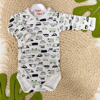  Body Kimono M/L carrinhos verde e preto