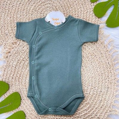   Body Kimono M/c verde militar liso