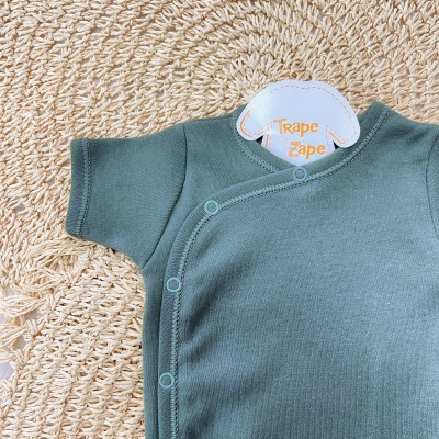   Body Kimono M/c verde militar liso