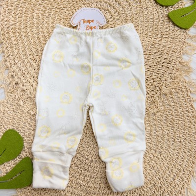  Kit 3 Calças - Bichinhos Felizes - Azul, Off White e Verde