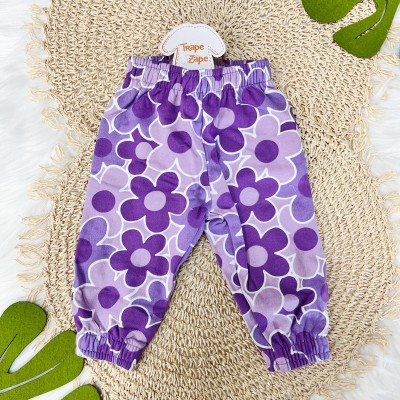 Inverno 24 - Conj. Jaqueta Happy Blooms e Calça em Moletom com Flores - Lilás