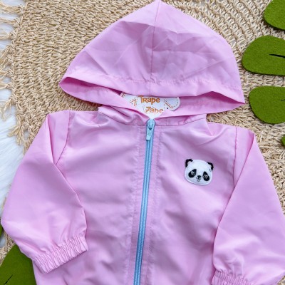 Inverno 24 - Conj. Jaqueta com Capuz, Body Panda Fofa e Calça - Preto