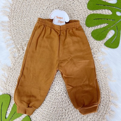 Inverno  - Blusa Manga Longa Let's Build e Calça em Moletom - Mescla e Ferrugem