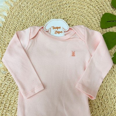 Conj. Colete em Pelinho, Body Manga Longa e Calça Safari Rosê - Rosa