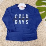 Inverno 24 - Conj. 3 Peças - Colete, Blusa Cold Days Winter e Calça Moletinho - Azul e Mescla