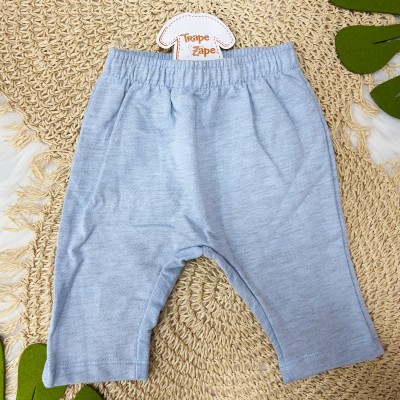  Conj. Blusa Manga Longa Leão Marinho e Calça em Moletinho - Branco e Azul
