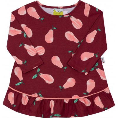  Vestido Manga Longa Peras - Bordô