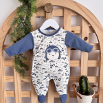 Macacão  Trape Zape - Ursinho Aviador Azul Jeans