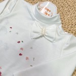 Inverno 2025 - Vestido Gatinha com Laço - Branco e Bordô 