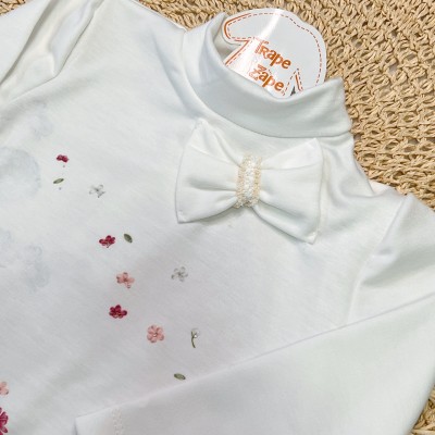Inverno 2025 - Vestido Gatinha com Laço - Branco e Bordô 