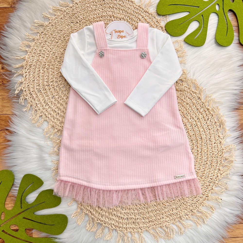 Inverno 2025 - Conjunto Body Térmico com Salopete Soft - Rosa 