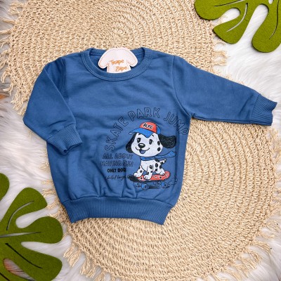  Inverno 2025 - Conjunto Skate Park Jump Casaco e Calça - Azul Jeans 