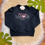  Inverno 2025 - Conjunto Lamour Casaco e Calça - Preto e Rosa 
