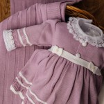 Saída de maternidade Carla - Lilás com Branco