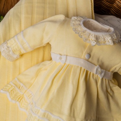 Saída de maternidade Carla - Amarelo e Branco