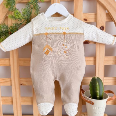 Macacão Trape Zape - Baby Toys - Bege
