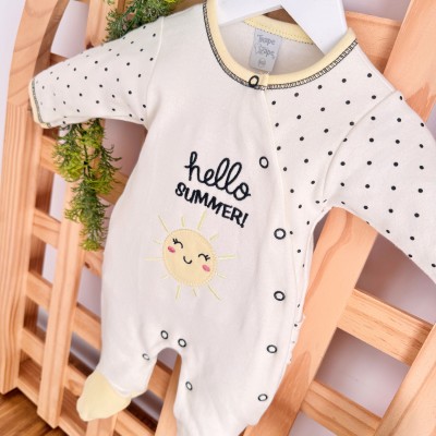 Macacão Trape Zape - Hello Summer Amarelo e Preto Menina