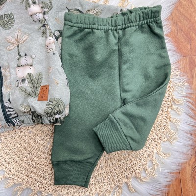 Inverno 2025 - Conj. Jaqueta Dinos na Selva e Calça em Moletom - Verde