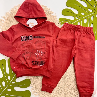 Inverno 2025 - Conj. Blusão Dino Prehistory e Calça em Moletom - Telha