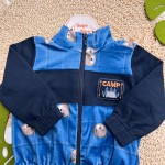 Inverno 2025 - Conj. Jaqueta Camp e Calça Ursinho Nerd - Azul