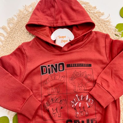 Inverno 2025 - Conj. Blusão Dino Prehistory e Calça em Moletom - Telha