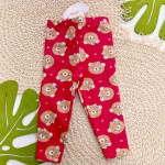 Inverno 2025 - Conj. Bear Hug Casaco de Moletom e Calça Legging - Caramelo e Vermelho
