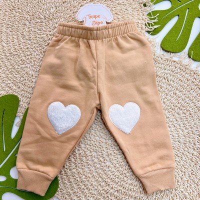 Inverno 2025 - Conj. Mini Bear Casaco Com Pelinhos e Calça Moletom - Off White e Bege 