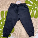 Inverno 2025 -  Conj. Jaqueta com Pelinho Interno e Calça em Moletom - Mescla e Preto