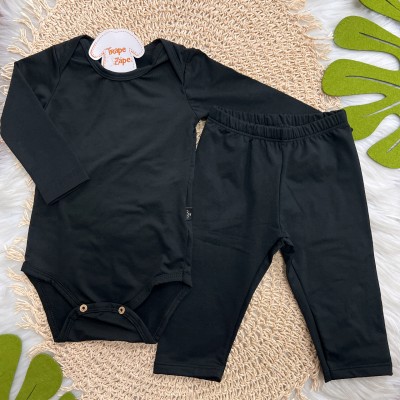 Inverno 2025 - Conjunto. Body e Calça Malha Térmico - Preto