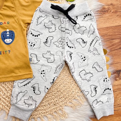  Inverno 2025 - Conj. Blusa Manga Longa Who Can Roar e Calça - Caramelo