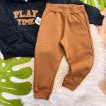  Inverno 2025 - Conjunto Play time casaco pelinho- Preto