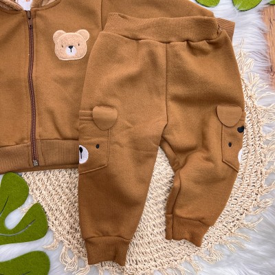 Inverno 2025 - Conjunto Ursinho caramelo com calça bolso 