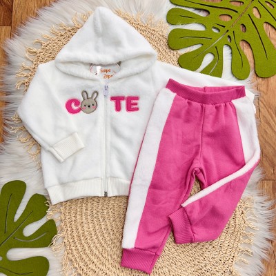  Inverno 2025 - Conjunto Cute coelhinho pink