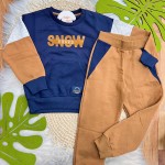  Inverno 2025 - Conjunto moletom Snowboard-Marinho