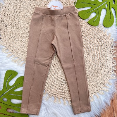  Inverno 2025 - Conj. Blusão em Linho com Flores e Legging - Areia