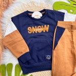  Inverno 2025 - Conjunto moletom Snowboard-Marinho