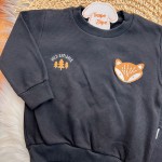 Inverno 2025 - Conj. Blusão Raposa Wild Explorer e Calça Favo - Preto